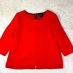 Anthropologie Cherry Red W5 Raised Red Dot Textured Blouse Top Medium